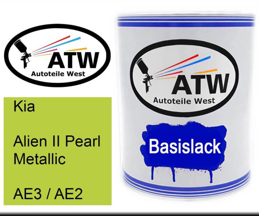 Kia, Alien II Pearl Metallic, AE3 / AE2: 1L Lackdose, von ATW Autoteile West.